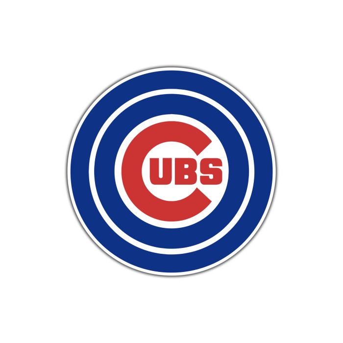 Chicago Cubs - Double Circle With Cubs In Middle - Temporary Tattoo