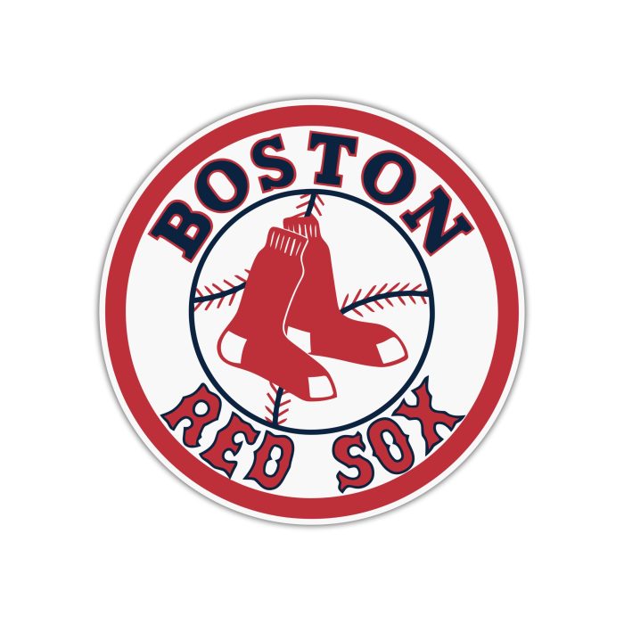 Boston Red Sox - Circle With Socks And Baseball - Temporary Tattoo