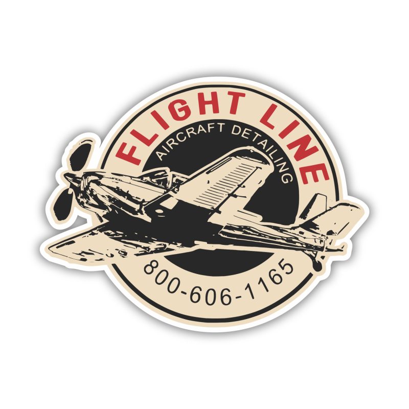 Flight Line Full Color Vinyl Sticker - Custom Size