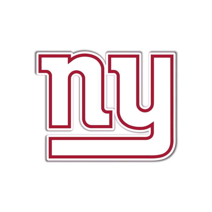 New York Giants - White NY - Full Color Vinyl Sticker - Custom Size