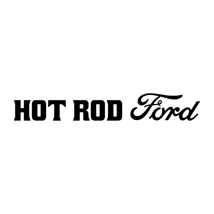 Hot Rod Ford Vinyl Decal - Custom Size