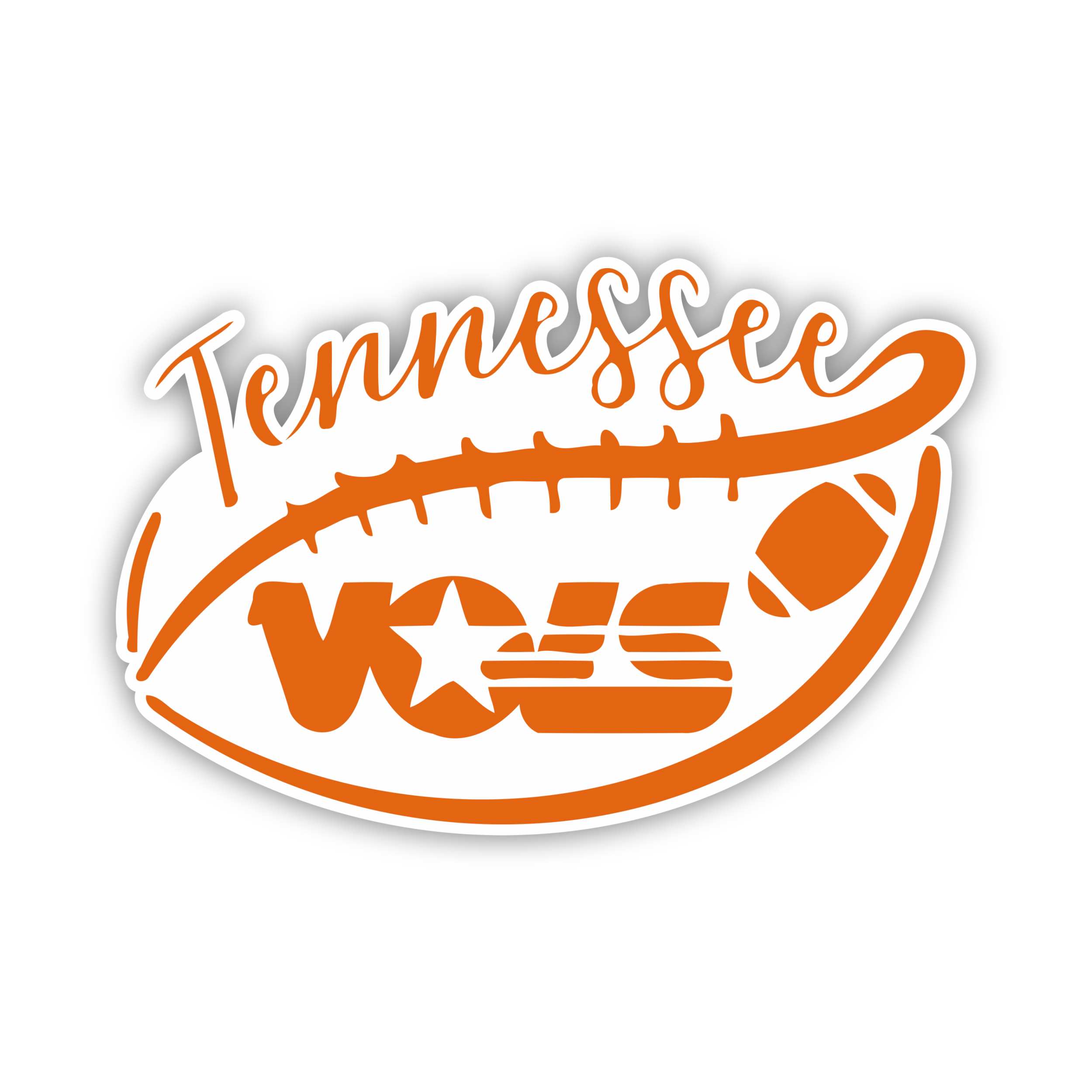 Tennessee Volunteers Full Color Vinyl Decal - Custom Size