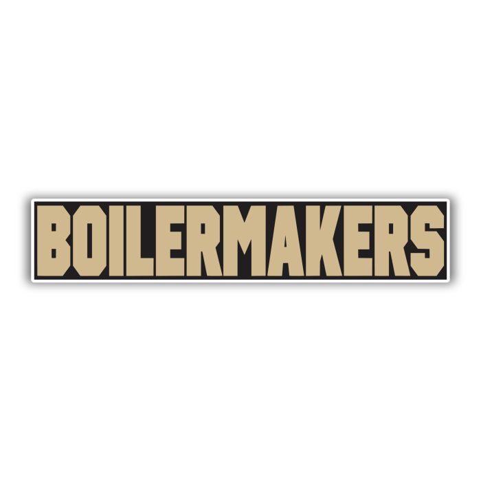 Purdue Boilermakers Full Color Vinyl Sticker - Custom Size