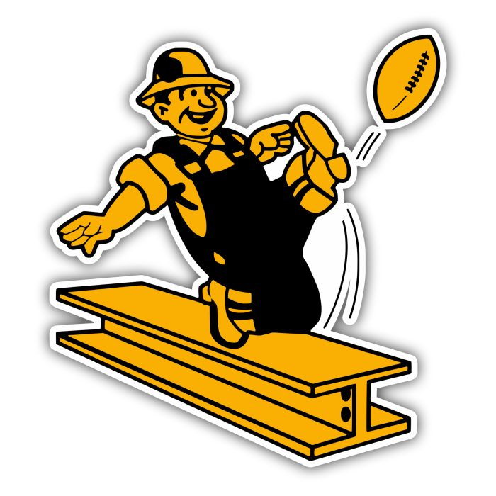Pittsburgh Steelers Full Color Vinyl Sticker - Custom Size