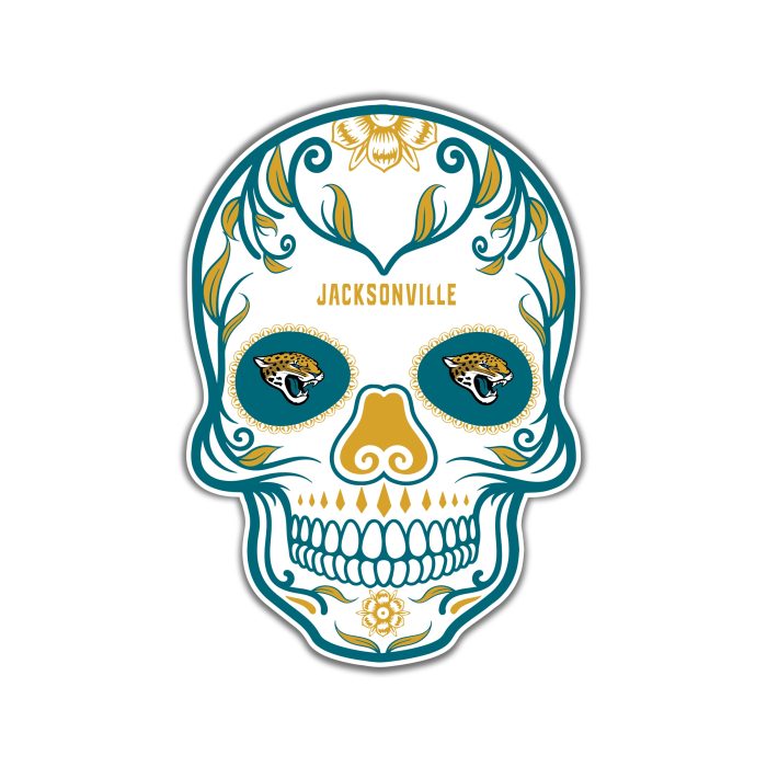 Jacksonville Jaguars - Sugar Skull - Temporary Tattoo