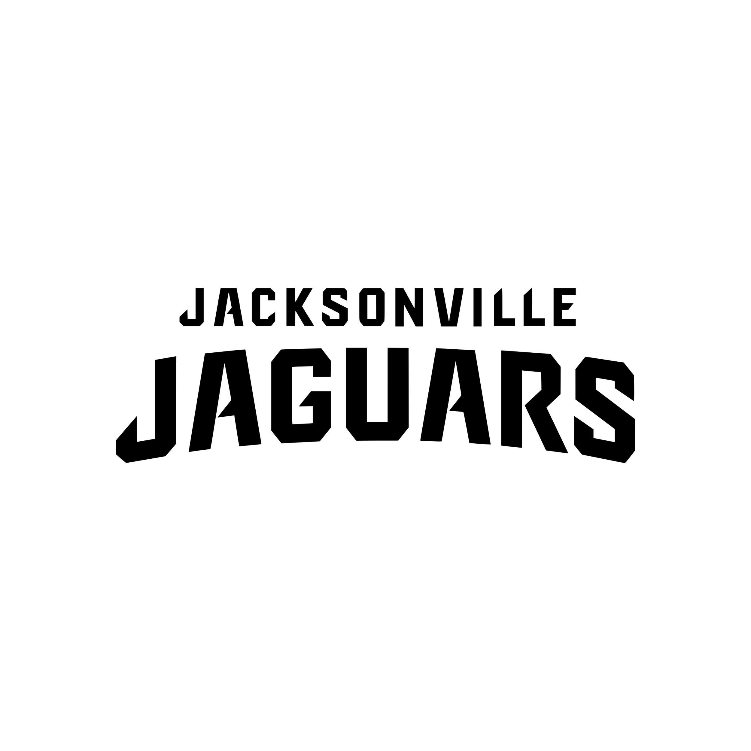 Jacksonville Jaguars  Vinyl Decal - Custom Size