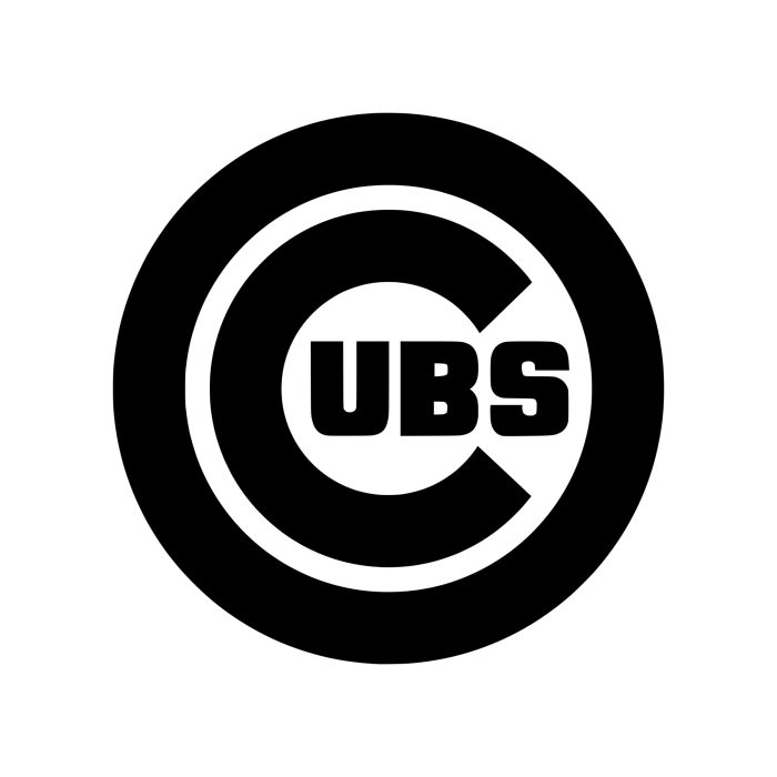 Chicago Cubs Vinyl Decal - Custom Size