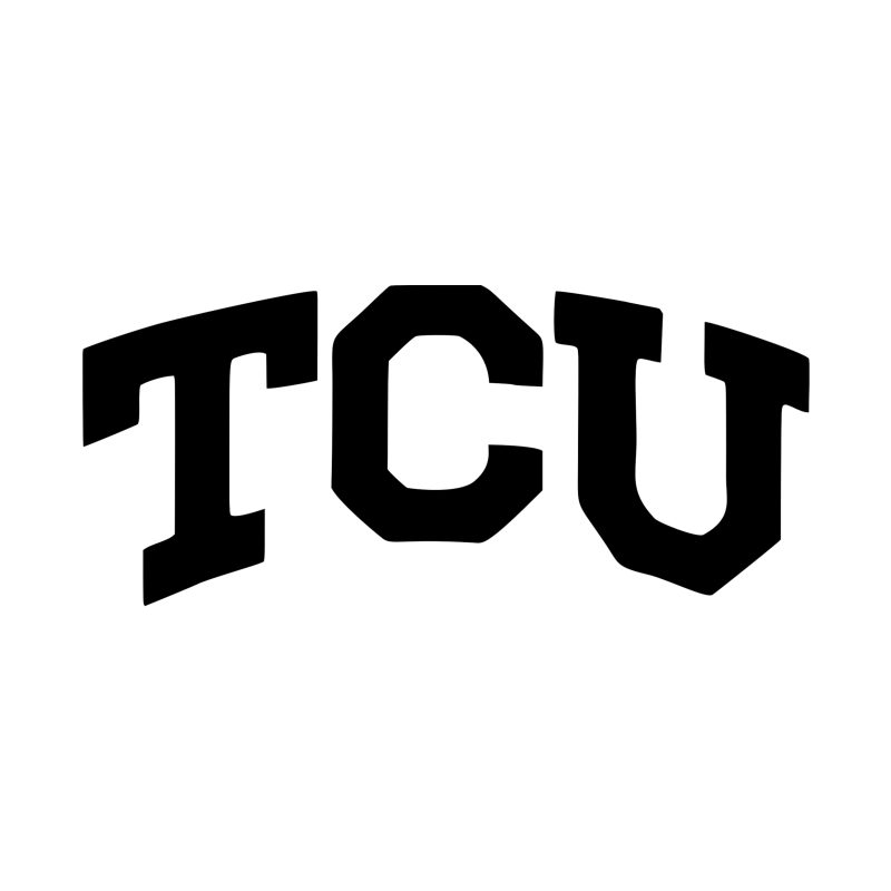 TCU Horned Frogs Lettering Vinyl Decal - Custom Size