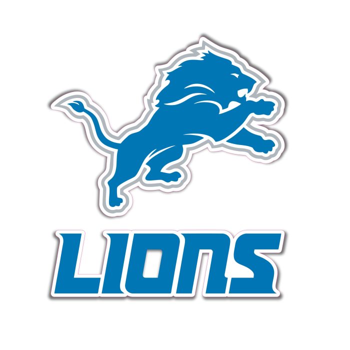 Detroit Lions - Lion With Lions Word - Temporary Tattoo