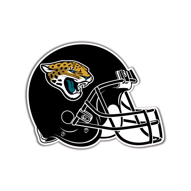 Jacksonville Jaguars - Helmet - Full Color Vinyl Sticker - Custom Size