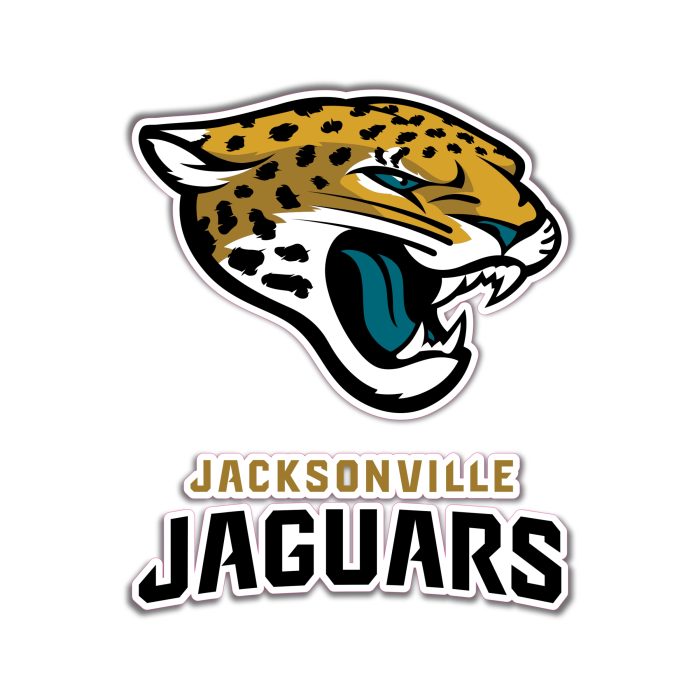 Jacksonville Jaguars - Jaguar Head With Name Underneath - Temporary Tattoo