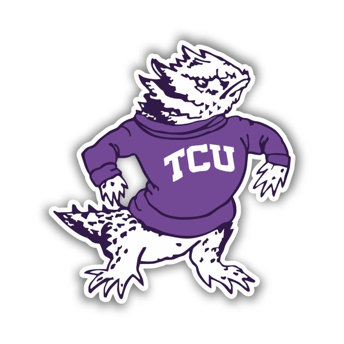 TCU Horned Frogs Full Color Vinyl Decal - Custom Size