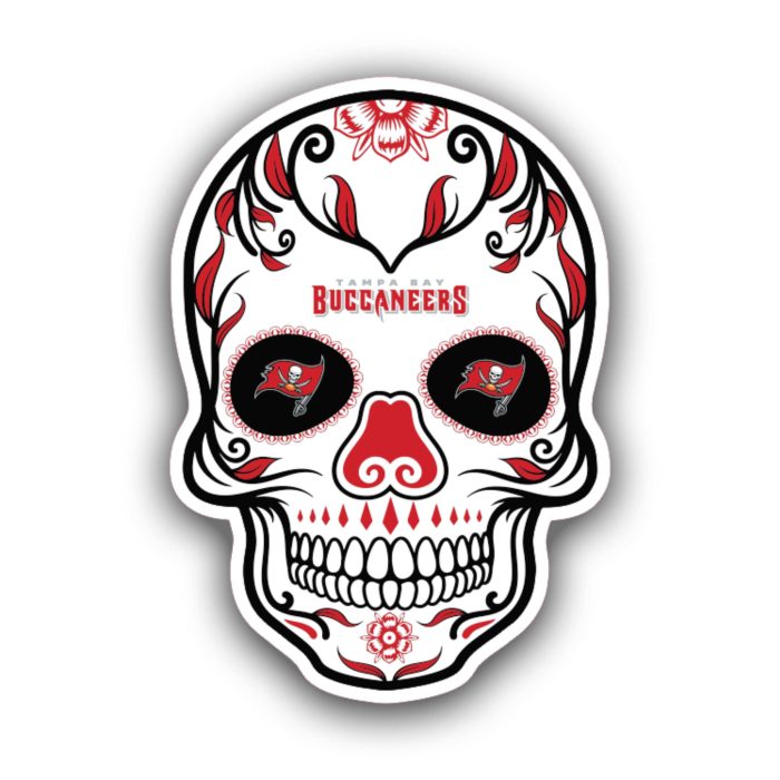 Tampa Bay Buccaneers - Sugar Skull - Temporary Tattoo