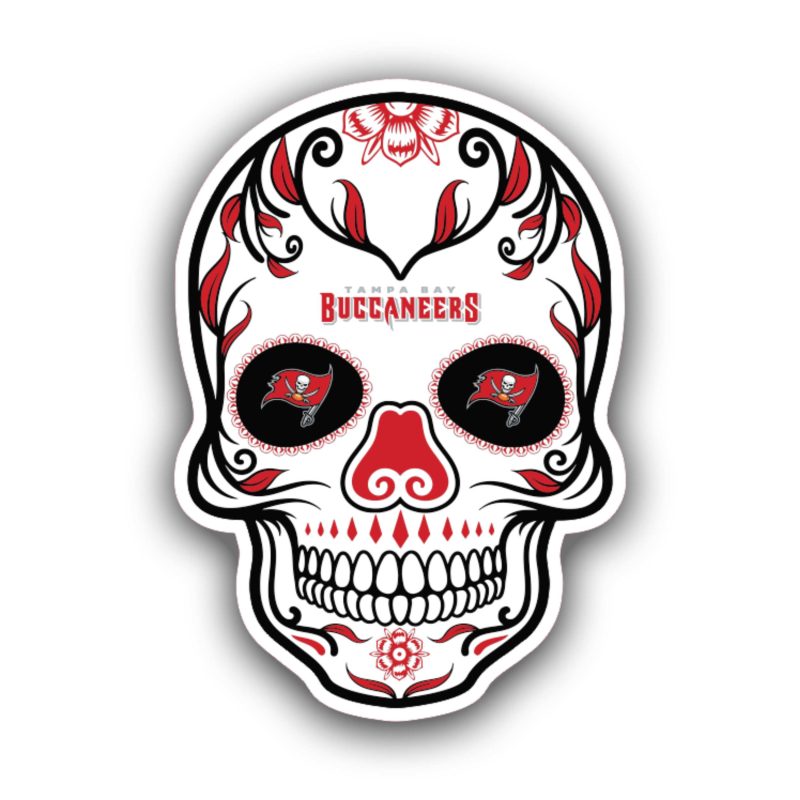 Tampa Bay Buccaneers - Sugar Skull - Temporary Tattoo