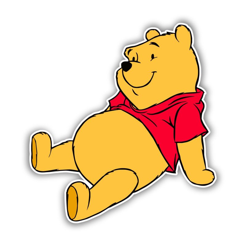 Winnie The Pooh - Full Color Vinyl Sticker - Custom Size