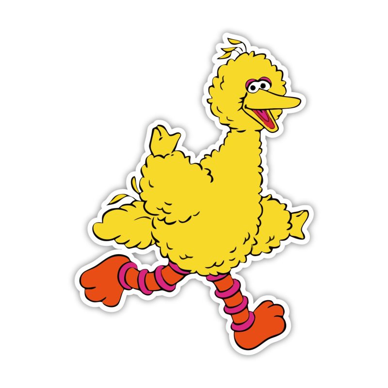Sesame Street- Big Bird - Full Color Vinyl Sticker - Custom Size