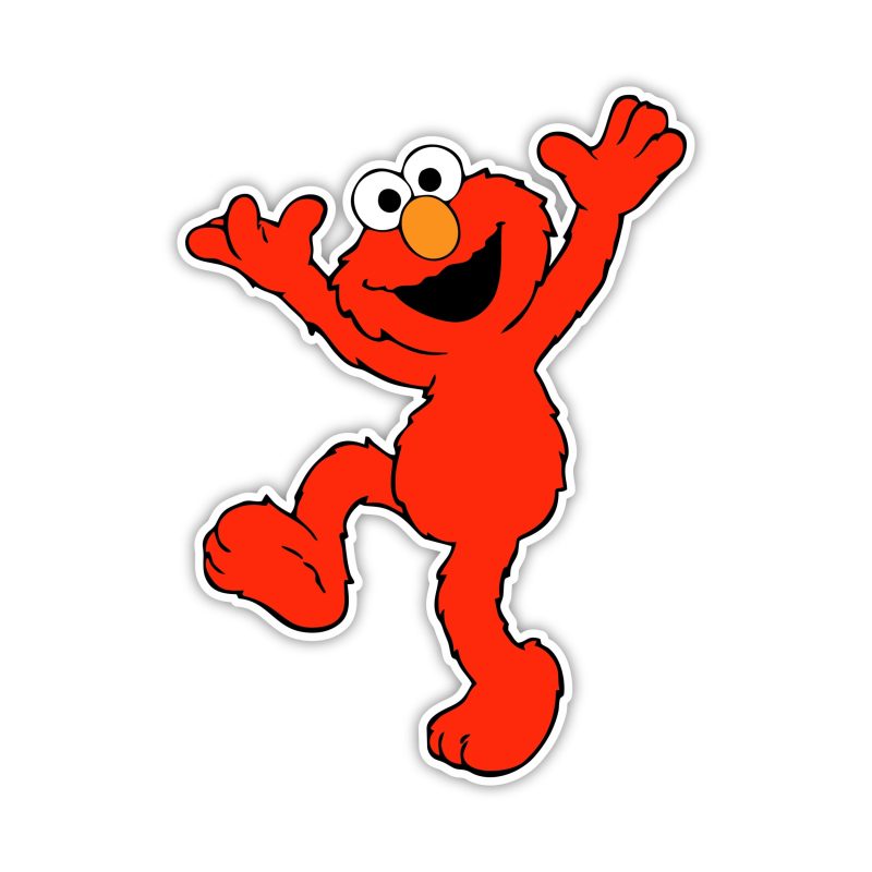 Sesame Street- Elmo - Full Color Vinyl Sticker - Custom Size