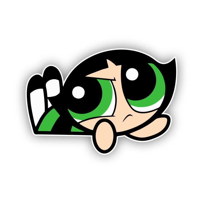 Powerpuff Girls- Buttercup - Full Color Vinyl Decal - Custom Size