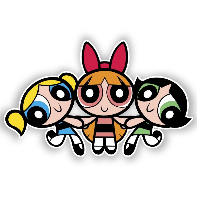 Powerpuff Girls - Full Color Vinyl Decal - Custom Size