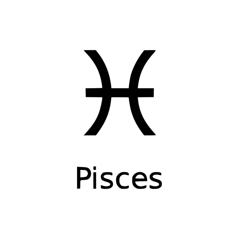 Zodiac Signs - Pisces - Vinyl Decal - Custom Size