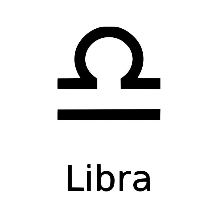 Zodiac Signs - Libra - Vinyl Decal - Custom Size