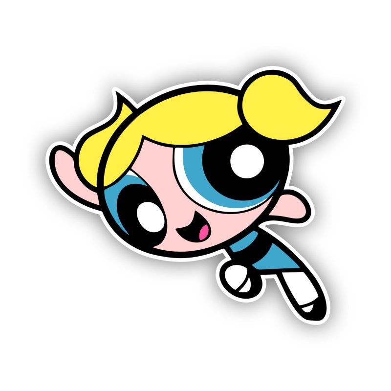 Powerpuff Girls- Bubbles - Full Color Vinyl Decal - Custom Size