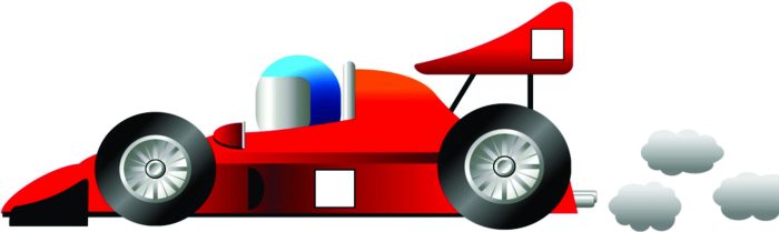 Racecar - Custom for Sara- Full Color Vinyl Sticker - Custom Size