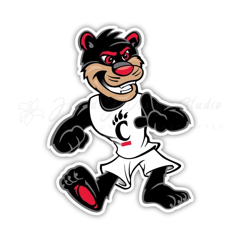 Cincinnati Bearcats - Standing Bearcat - Full Color Vinyl Decal