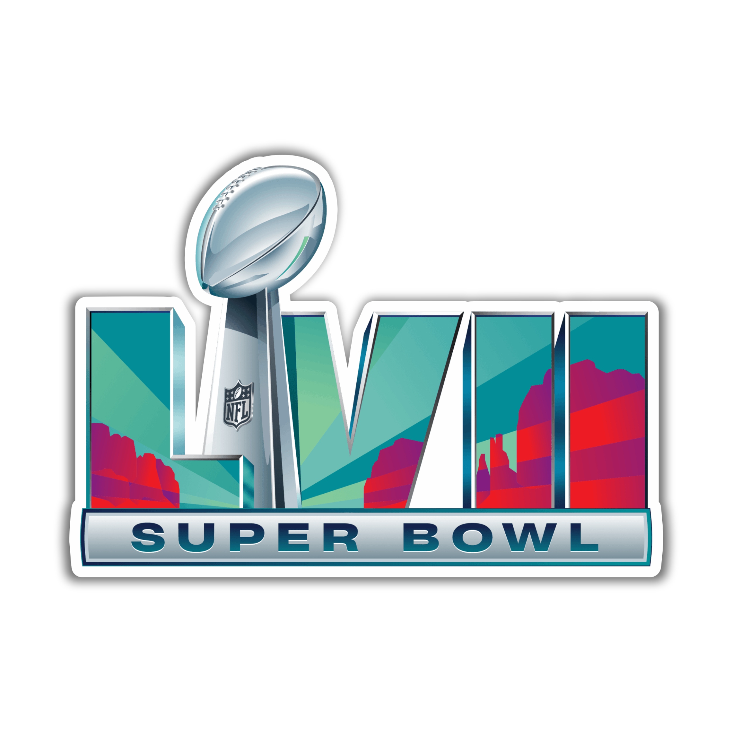 Superbowl 2023- Full Color Vinyl Sticker - Custom Size