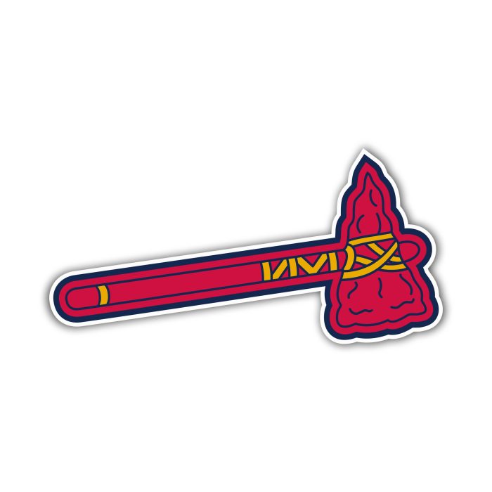 Atlanta Braves - Hatchet - Full Color Vinyl Sticker - Custom Size
