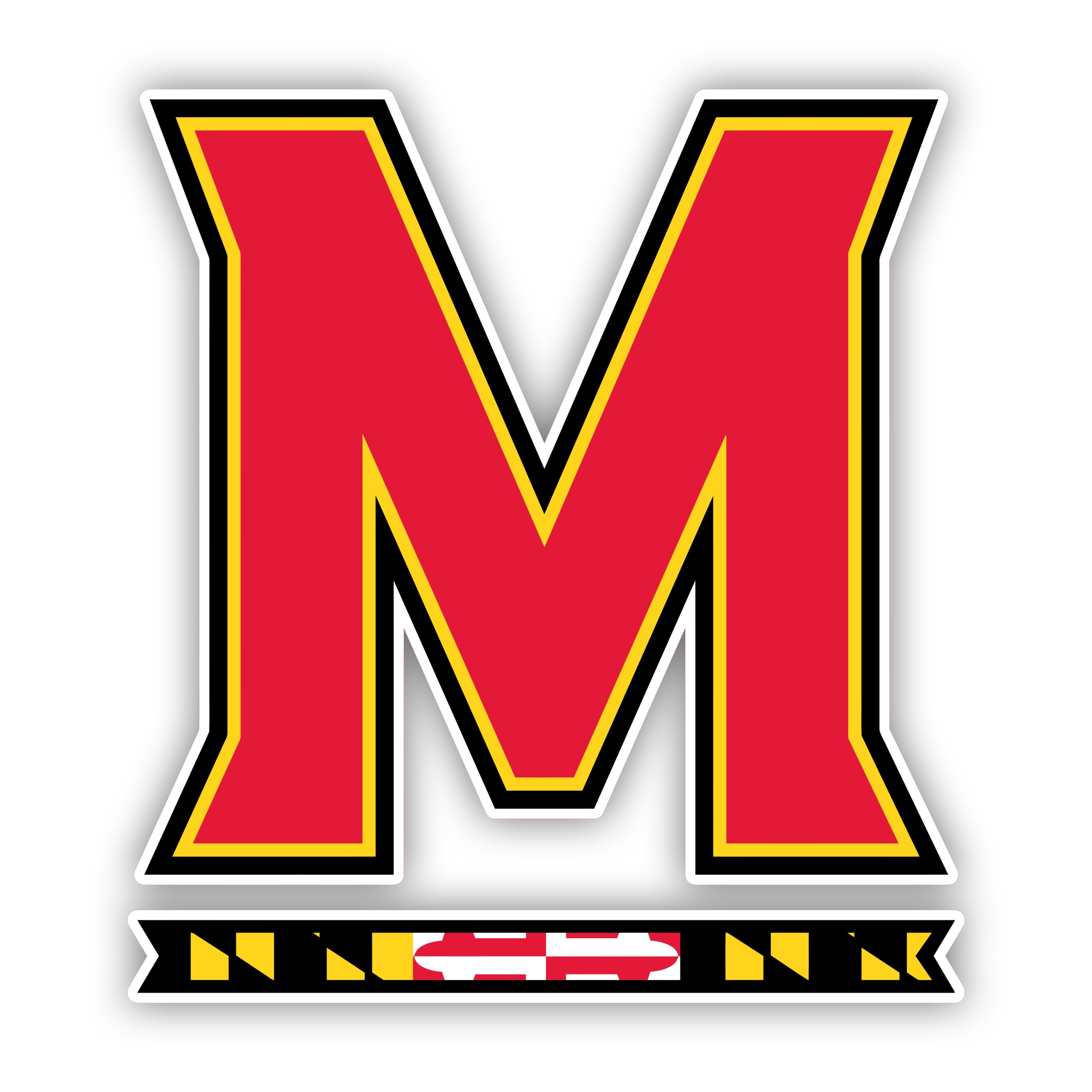 Maryland Terrapins - M - Full Color Vinyl Decal - Custom Size