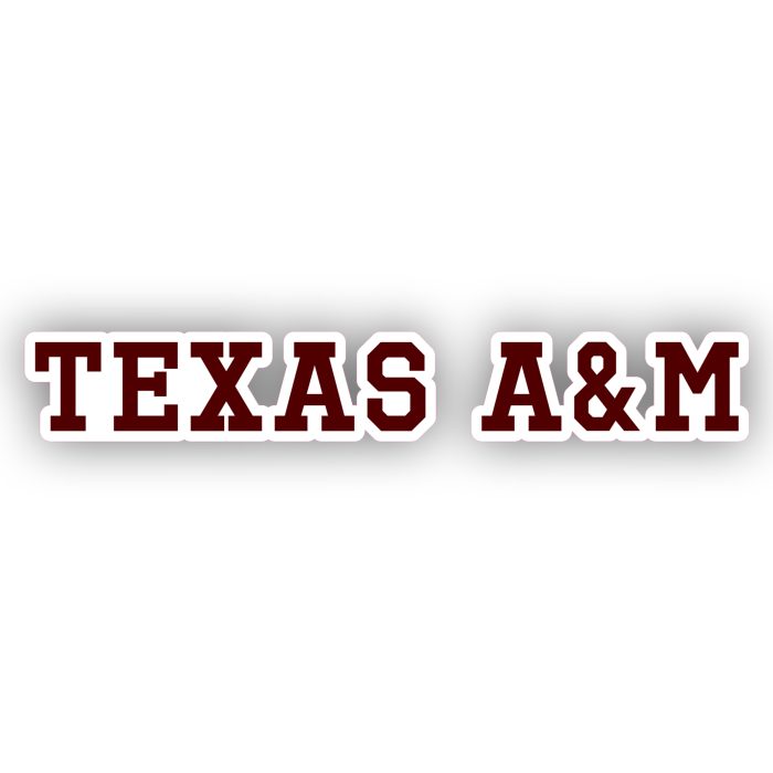 Texas A&M Aggies - Full Color Vinyl Decal - Custom Size