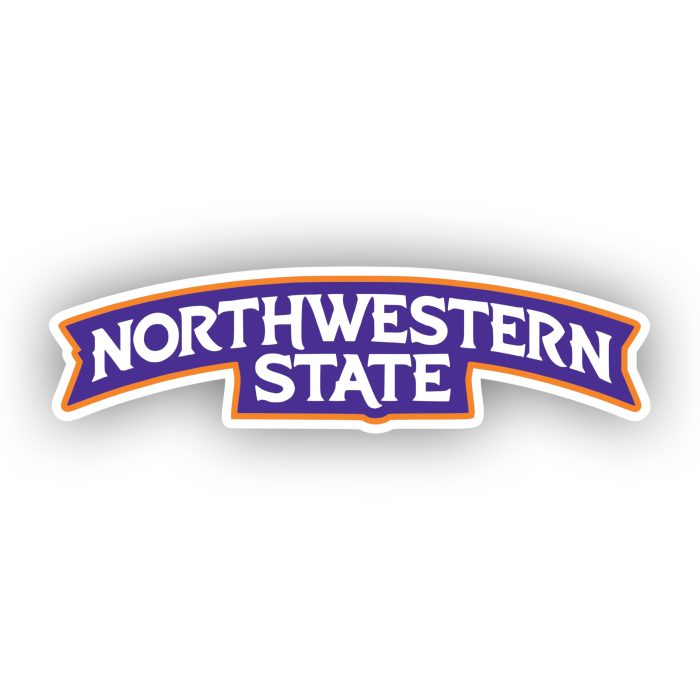 Northwestern State - Name -  Full Color Vinyl Decal - Custom Size