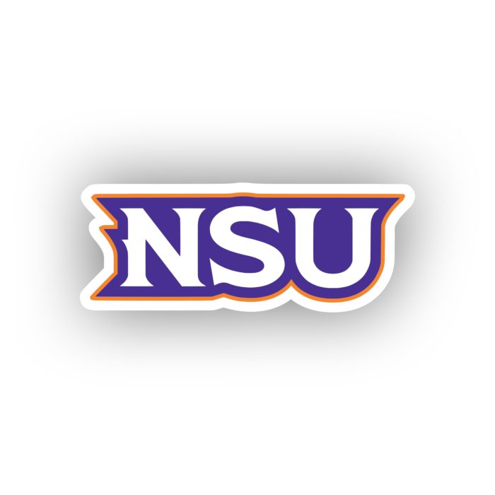 Northwestern State - Orange and Purple NSU -  Full Color Vinyl Decal - Custom Size