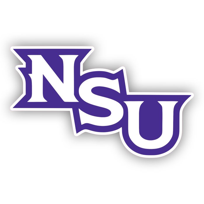 Northwestern State - Purple NSU -  Full Color Vinyl Decal - Custom Size