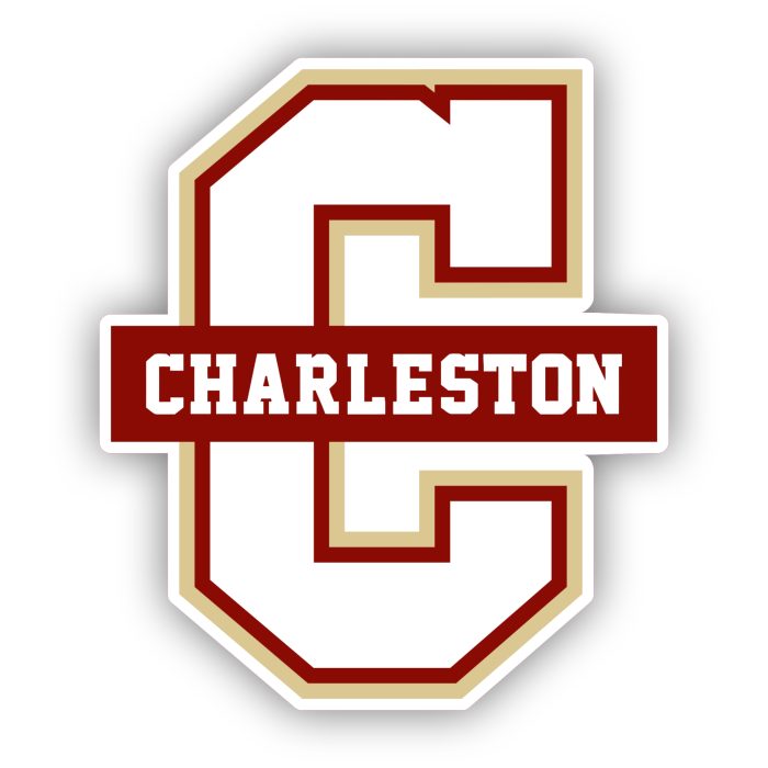 Charleston Cougars - C with Name - Full Color Vinyl Decal - Custom Size