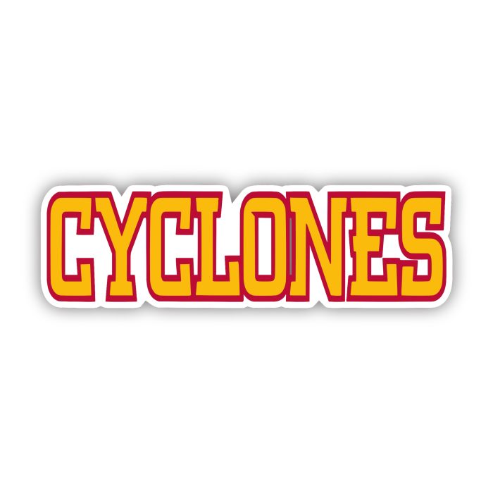Iowa State Cyclones Full Color Vinyl Decal - Custom Size