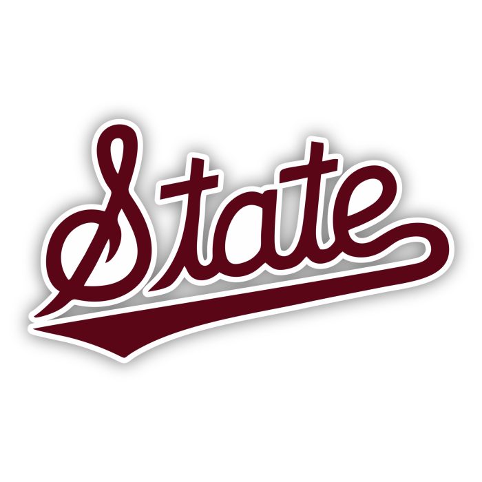 Mississippi State Bulldogs Full Color Vinyl Decal - Custom Size