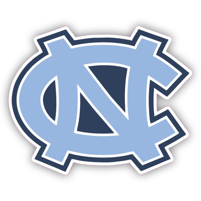 North Carolina Tar Heels - Light Blue NC - Temporary Tattoo