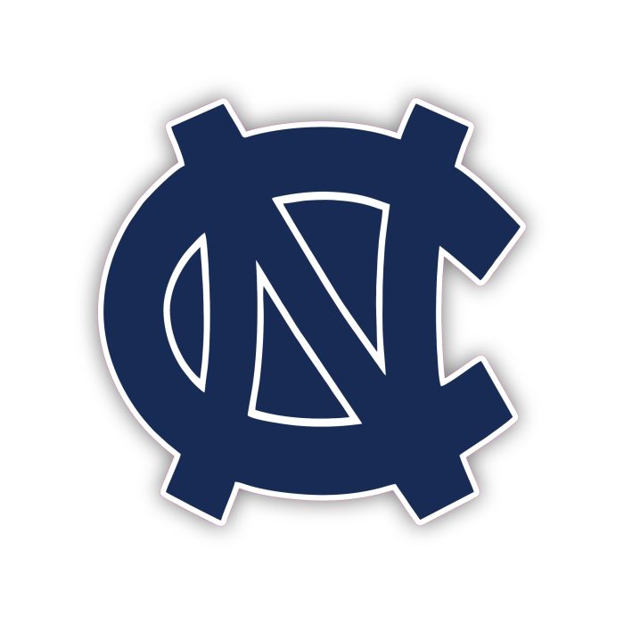 North Carolina Tar Heels - Dark Blue NC - Temporary Tattoo