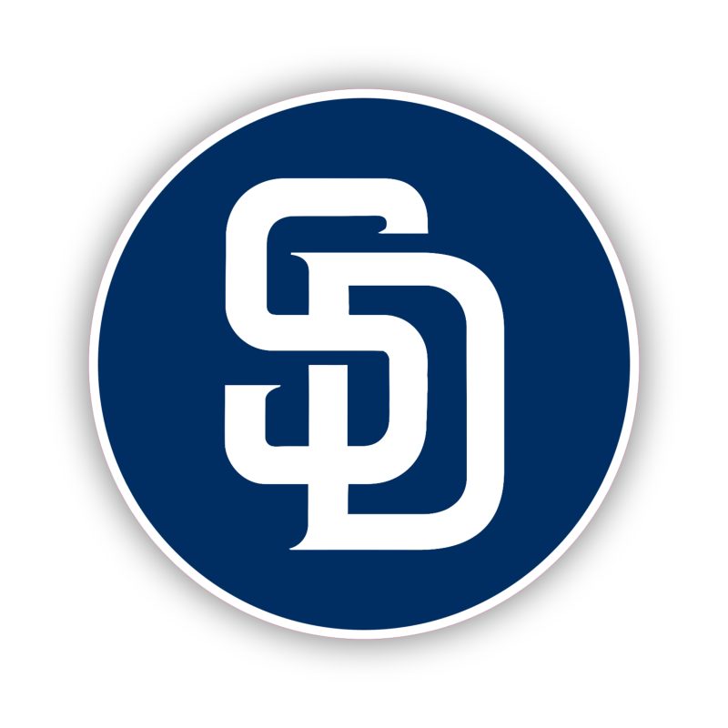 San Diego Padres - Blue Circle with SD - Temporary Tattoo