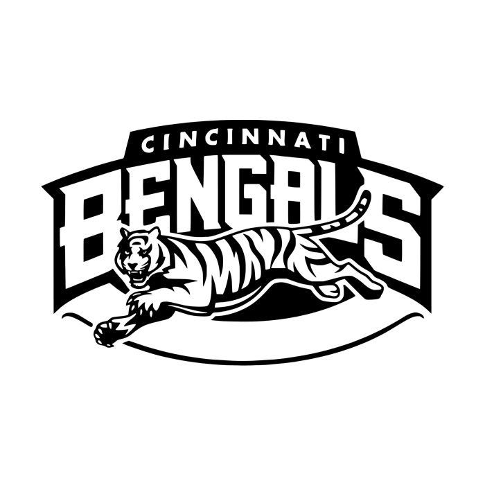 Cincinnati Bengals - Tiger With Name - Vinyl Decal - Custom Size