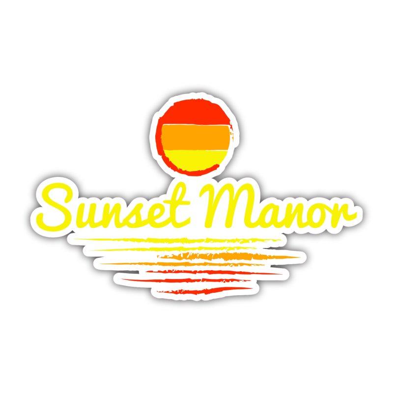 Custom for Nick - Sunset Manor - Full Color Vinyl Decal - Custom Size