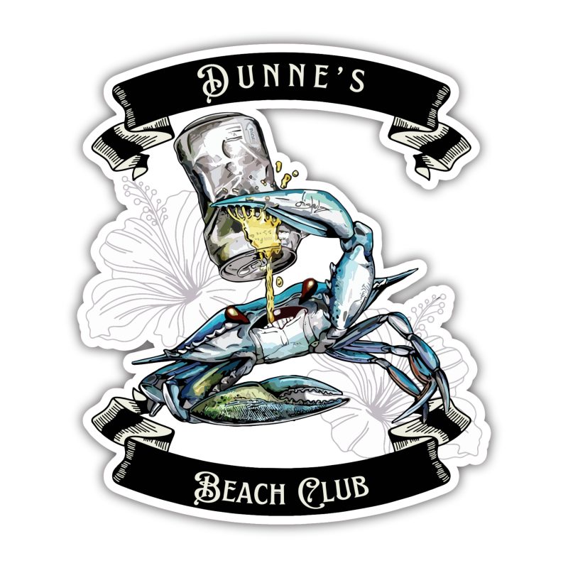 Custom for Nick - Dunne's Beach Club - Full Color Vinyl Decal - Custom Size