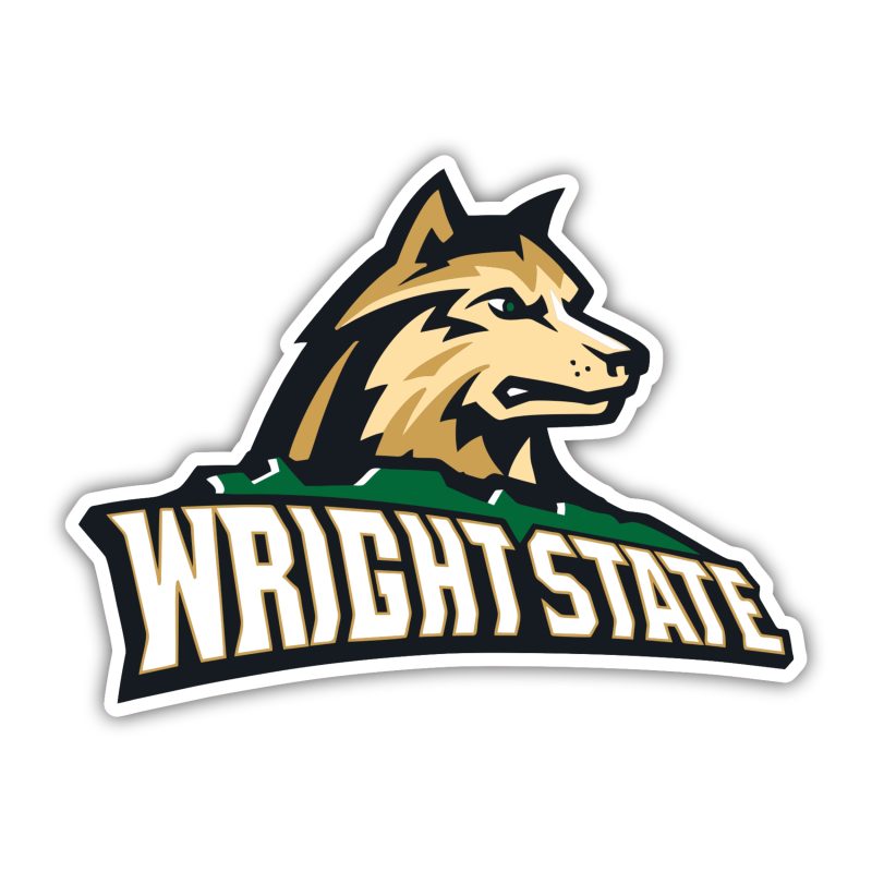 WSU Raiders - Wolf With Name - Full Color Vinyl Decal - Custom Size