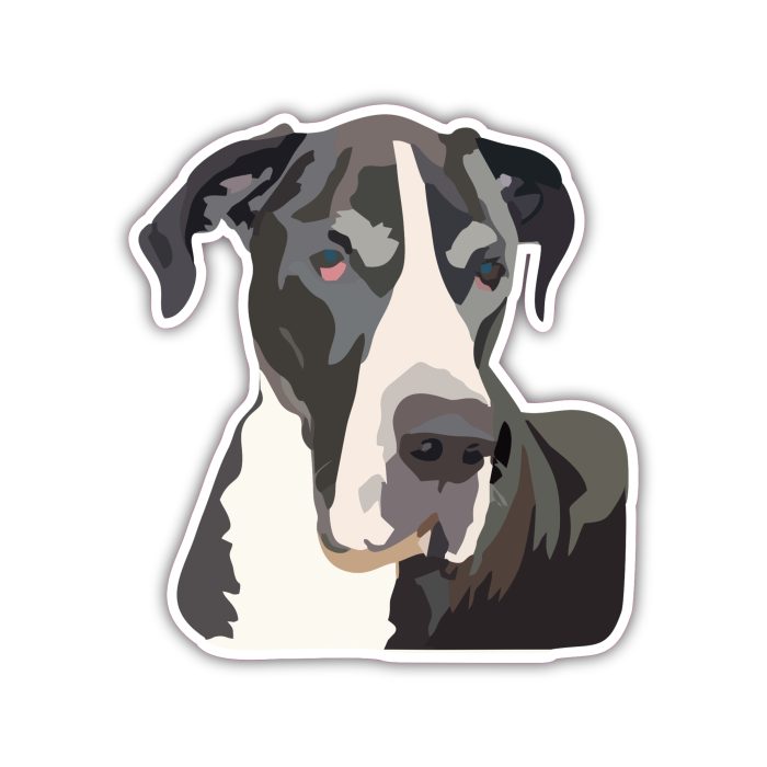 Great Dane - Full Color Vinyl Sticker - Custom Size