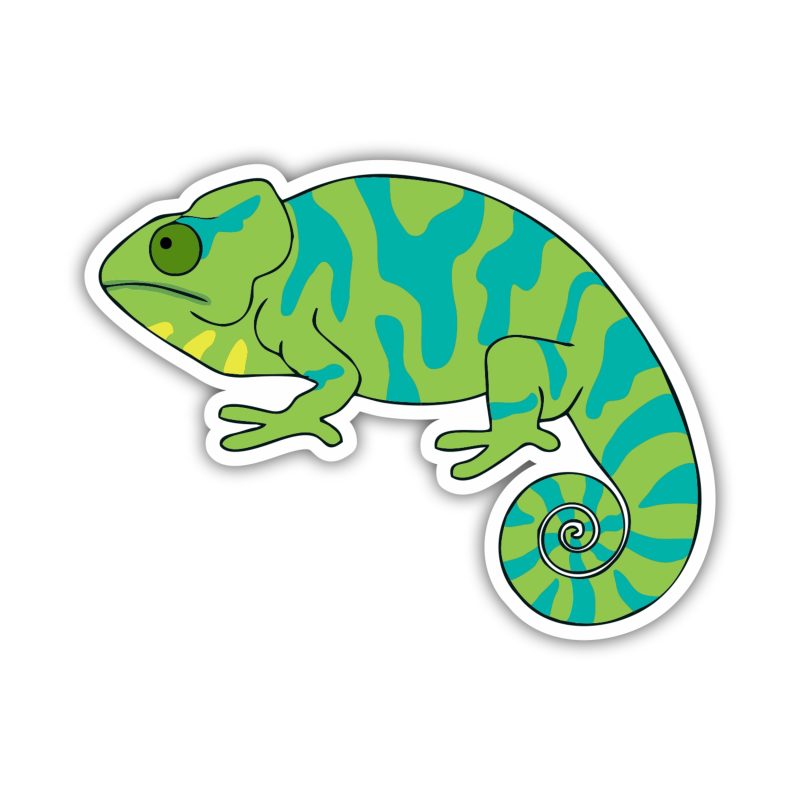 Chameleon - Full Color Vinyl Sticker - Custom Size