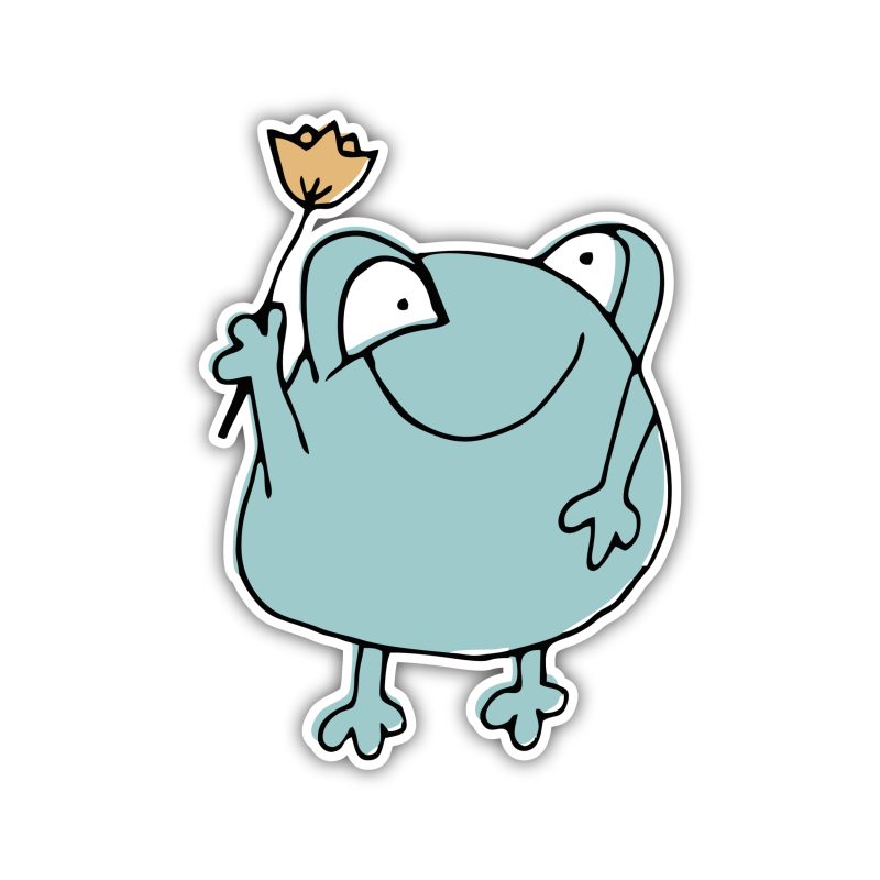 Frog - Full Color Vinyl Sticker - Custom Size