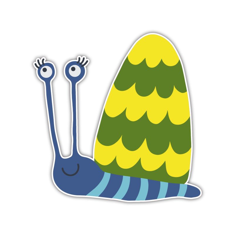 Snail - Full Color Vinyl Sticker - Custom Size