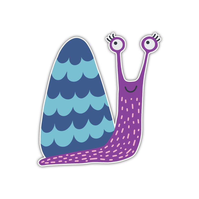 Snail - Full Color Vinyl Sticker - Custom Size